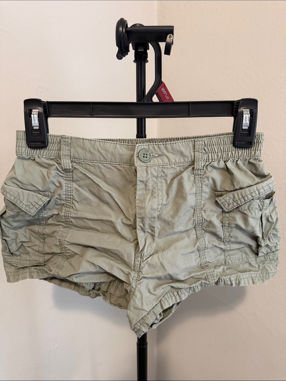 H&M Light Olive Cargo Shorts with Utility Pockets